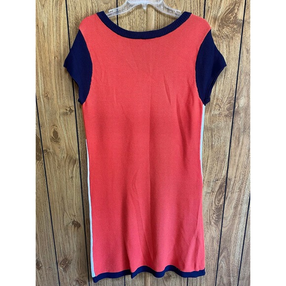 II Sisters Women's Colorblock Knit Sweater Dress Scoop Neck Multicolor Medium - Picture 2 of 4